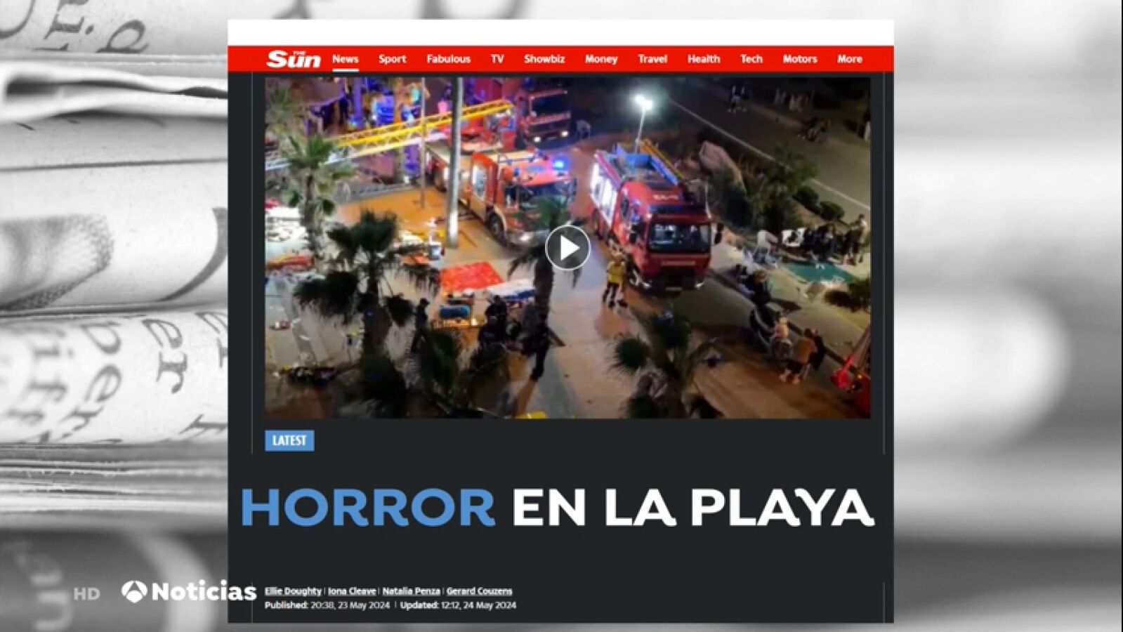 La prensa inglesa y alemana destacan en portada el derrumbe de Palma: 