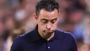 Xavi, en su último partido como entrenador culé