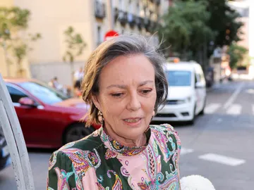 Matilde Solís, en el bautizo de su nieto en Madrid Matilde Solís, en el bautizo de su nieto en Madrid