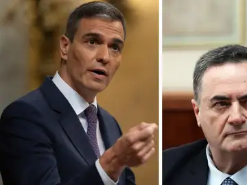Pedro Sánchez y Kantz, ministro israelí Pedro Sánchez y Kantz, ministro israelí