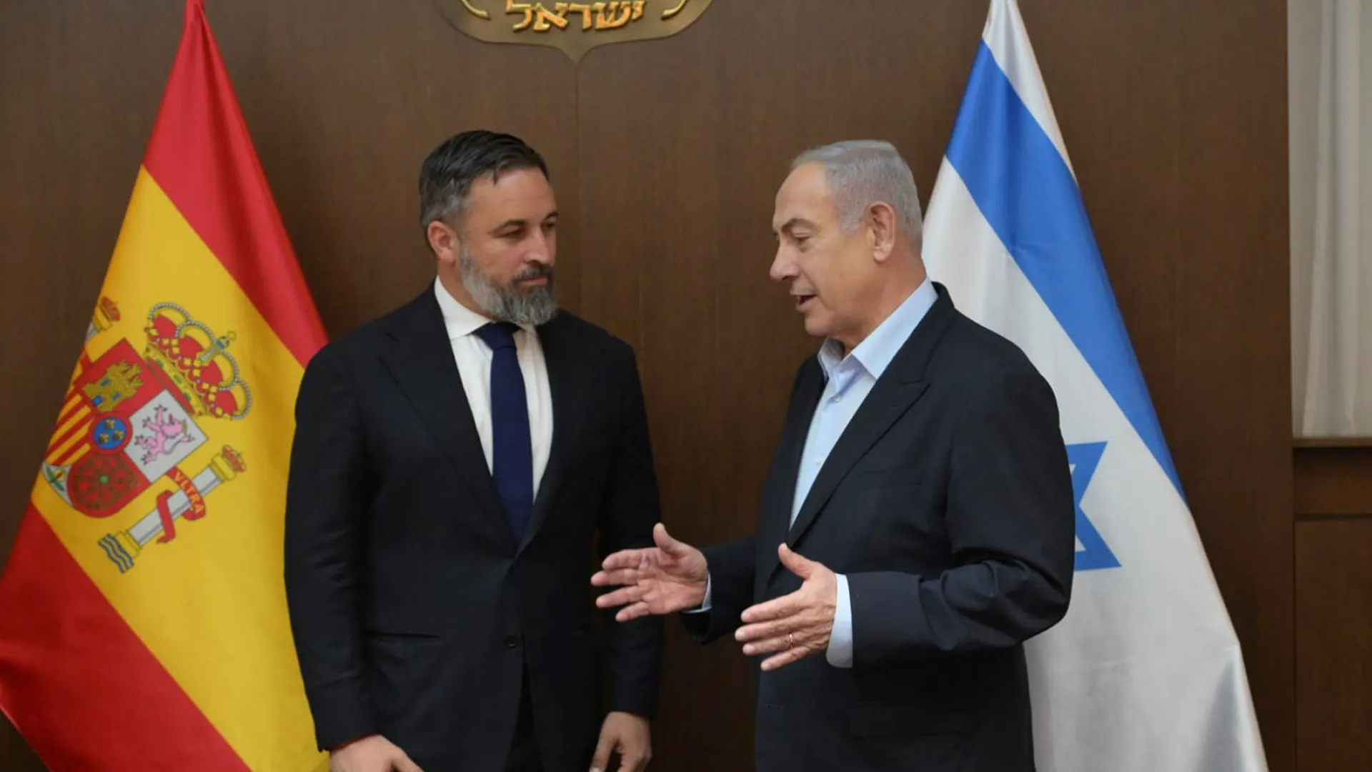 Santiago Abascal y Benjamin Netanyahu Santiago Abascal y Benjamin Netanyahu