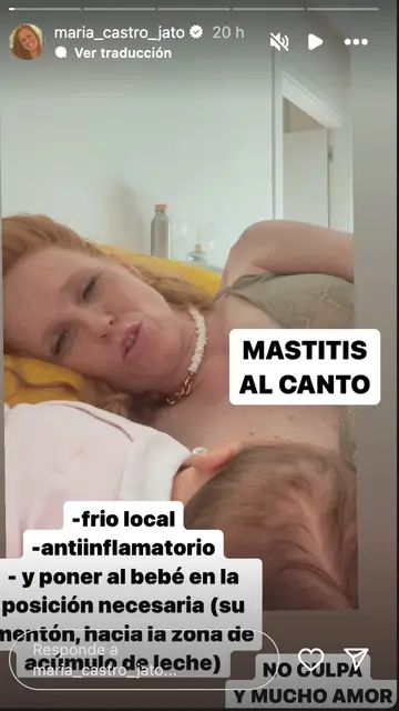 María Castro habla de la mastitis que está sufriendo con su tercera hija María Castro habla de la mastitis que está sufriendo con su tercera hija