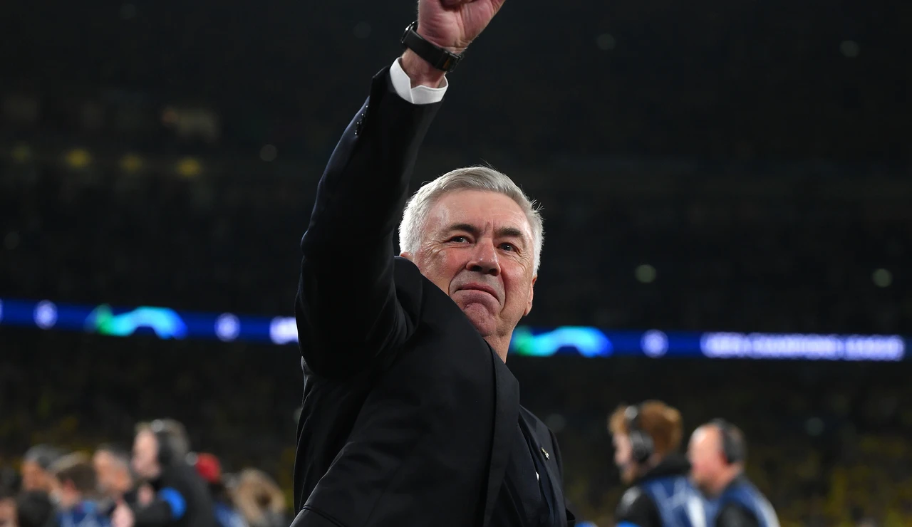 Carlo Ancelotti celebra su quinta Champions como entrenador