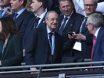 Florentino Pérez, en el estadio de Wembley Florentino Pérez, en el estadio de Wembley