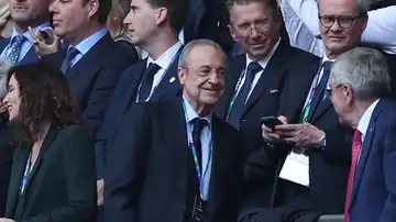 Florentino Pérez, en el estadio de Wembley