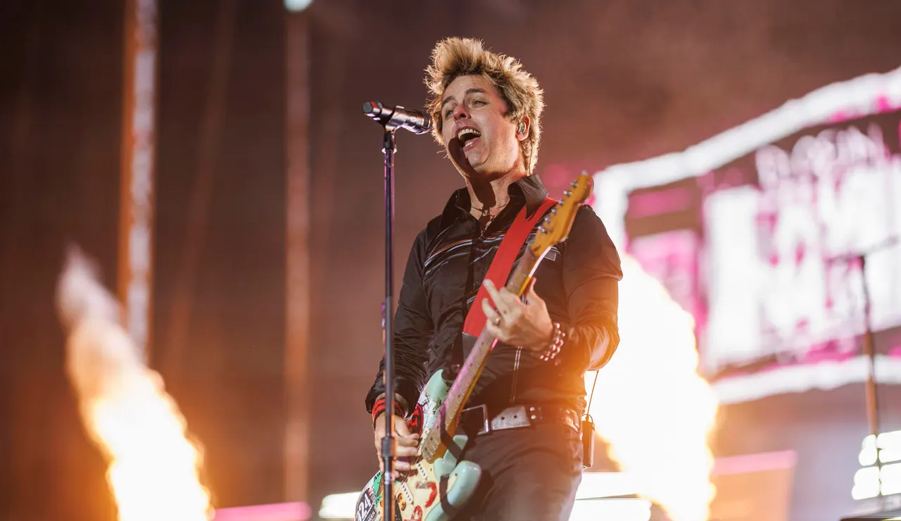 Green Day durante su actuación en Madrid