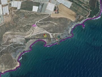 Playa de Percheles, donde se ha encontrado muerto al joven de 22 años desaparecido