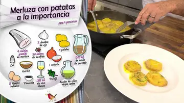 Ingredientes Merluza con patatas a la importancia