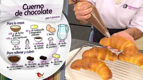 Ingredientes Cuerno de chocolate Ingredientes Cuerno de chocolate