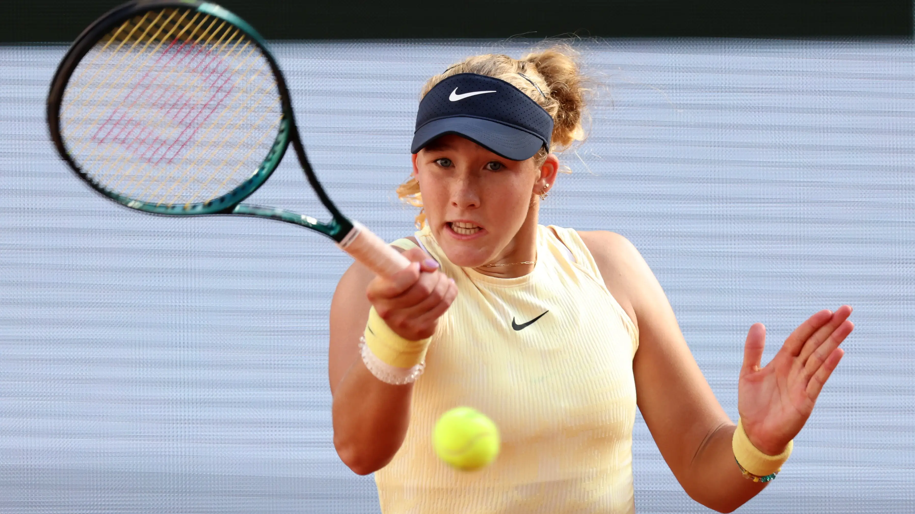 La tenista Mirra Andreeva en Roland Garros