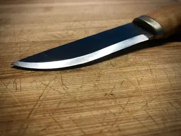 Foto de archivo de un cuchillo Foto de archivo de un cuchillo