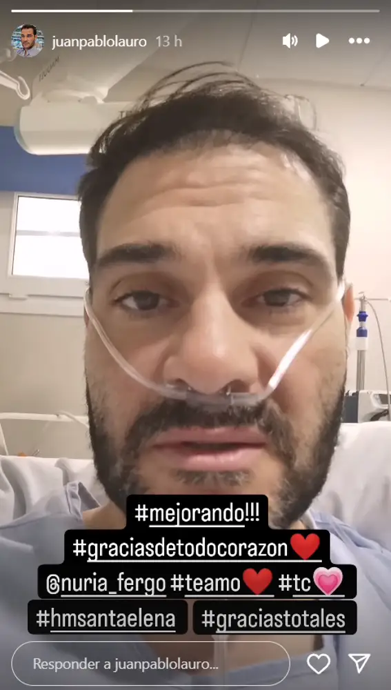 Juan Pablo Lauro desde el hospital