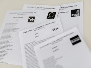 Imagen de archivo de las papeletas para las elecciones europeas