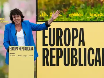 La cabeza de lista por la coalición de Ahora Republicas, Diana Riba La cabeza de lista por la coalición de Ahora Republicas, Diana Riba