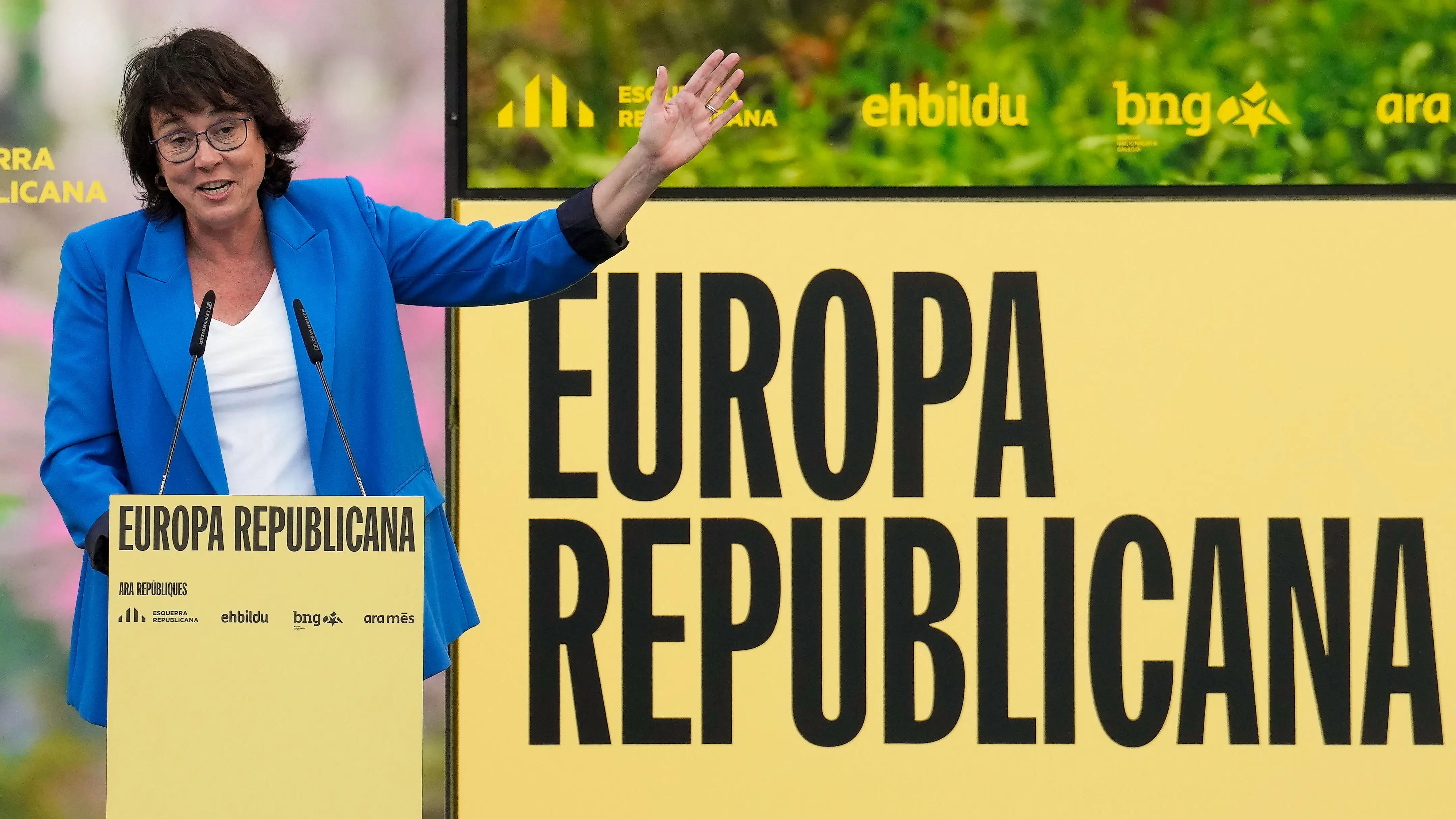 La cabeza de lista por la coalición de Ahora Republicas, Diana Riba La cabeza de lista por la coalición de Ahora Republicas, Diana Riba