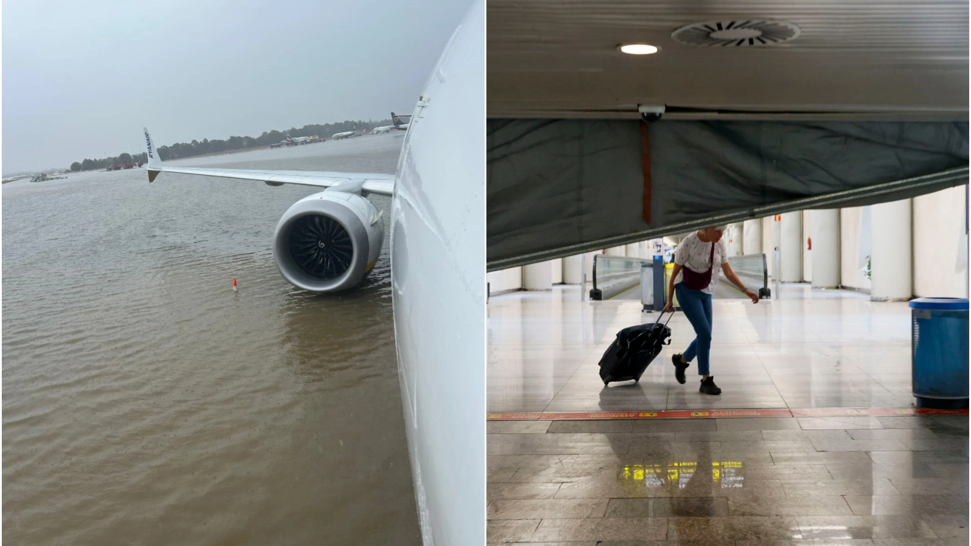 Im&aacute;genes de la pista de aterrizaje y el interior del aeropuerto de Palma de Mallorca
