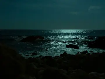 Imagen del mar de noche Imagen del mar de noche