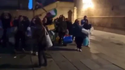 El desalojo de los estudiantes propalestinos en la universidad de Santiago El desalojo de los estudiantes propalestinos en la universidad de Santiago