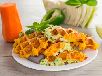 Gofres de zanahoria Gofres de zanahoria