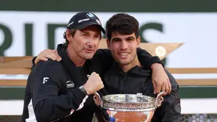 Ferrero y Alcaraz con la 'Copa de los Mosqueteros' Ferrero y Alcaraz con la 'Copa de los Mosqueteros'