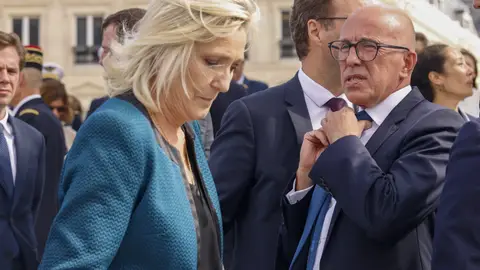 Imagen de archivo de Marine Le Pen y Éric Ciotti