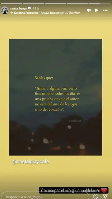 Nuria Fergó habla de la operación de Juan Pablo Lauro Nuria Fergó habla de la operación de Juan Pablo Lauro