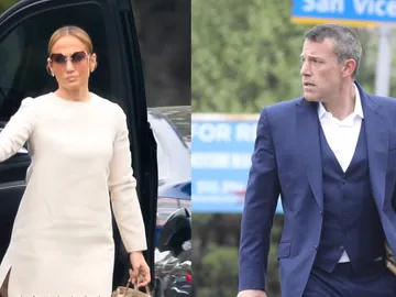 Jennifer Lopez y Ben Affleck llegando a la graduación del hijo del actor Jennifer Lopez y Ben Affleck llegando a la graduación del hijo del actor