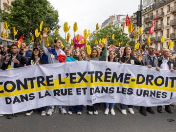 Manifestación organizada en París contra la extrema derecha
