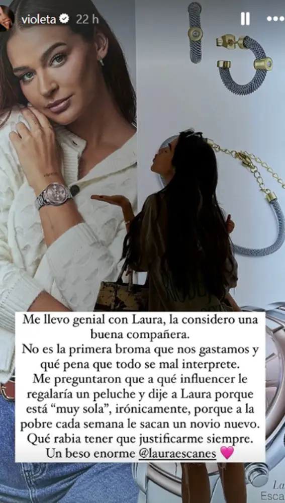Violeta Mangriñán responde a la polémica de sus declaraciones sobre Laura Escanes