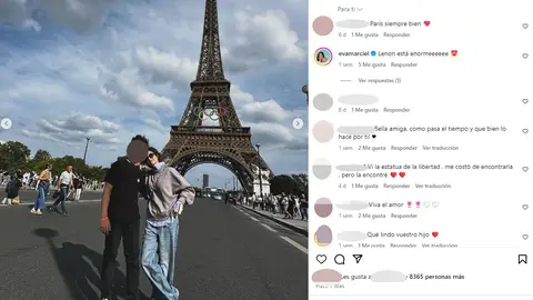 Paz Vega y su hijo Lenon en París Paz Vega y su hijo Lenon en París