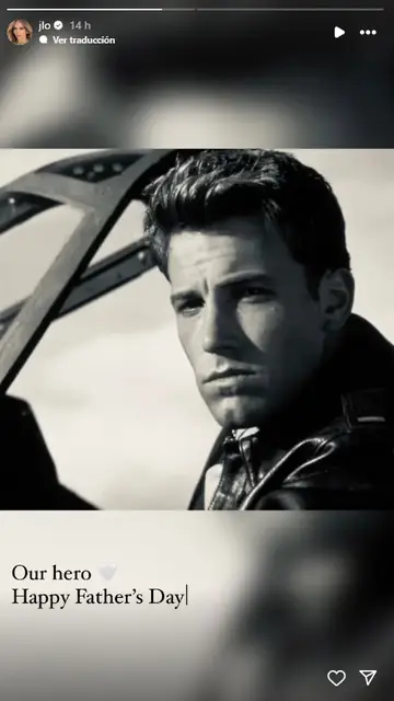 Dedicatoria de Jennifer Lopez a Ben Affleck por el Día del Padre Dedicatoria de Jennifer Lopez a Ben Affleck por el Día del Padre