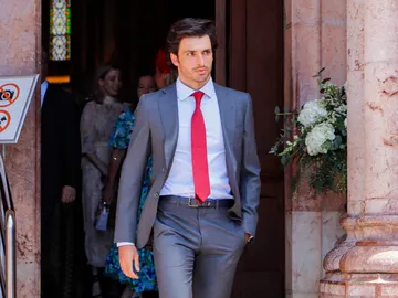 Carlos Sainz en la boda de su primo Juancho García Obregón Carlos Sainz en la boda de su primo Juancho García Obregón