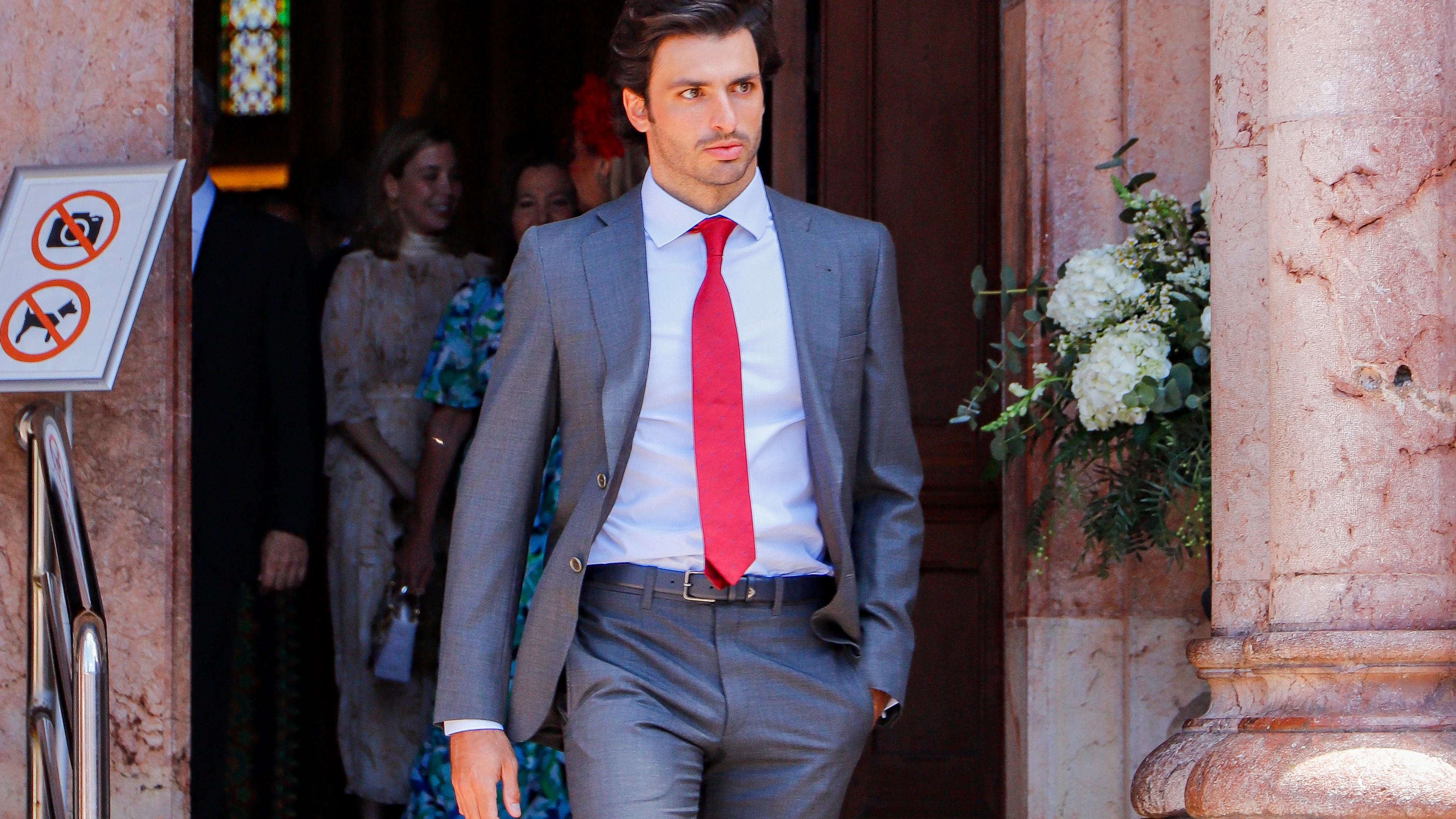 Carlos Sainz en la boda de su primo Juancho García Obregón Carlos Sainz en la boda de su primo Juancho García Obregón