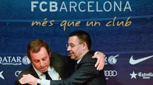 Josep María Bartomeu y Sandro Rosell, expresidentes del Barça, en una foto de archivo Josep María Bartomeu y Sandro Rosell, expresidentes del Barça, en una foto de archivo