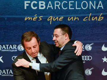 Josep María Bartomeu y Sandro Rosell, expresidentes del Barça, en una foto de archivo Josep María Bartomeu y Sandro Rosell, expresidentes del Barça, en una foto de archivo
