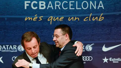 Josep María Bartomeu y Sandro Rosell, expresidentes del Barça, en una foto de archivo