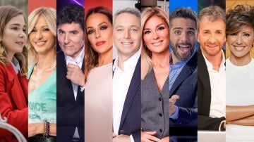 Natalia Sánchez, Susanna Griso, Manel Fuentes, Eva González, Vicente Vallés, Sandra Golpe, Roberto leal, Pablo Motos y Sonsoles Ónega