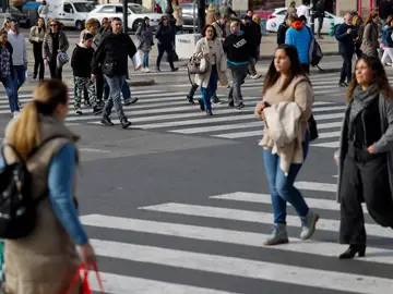 Imagen de una calle en el centro de Valencia Imagen de una calle en el centro de Valencia