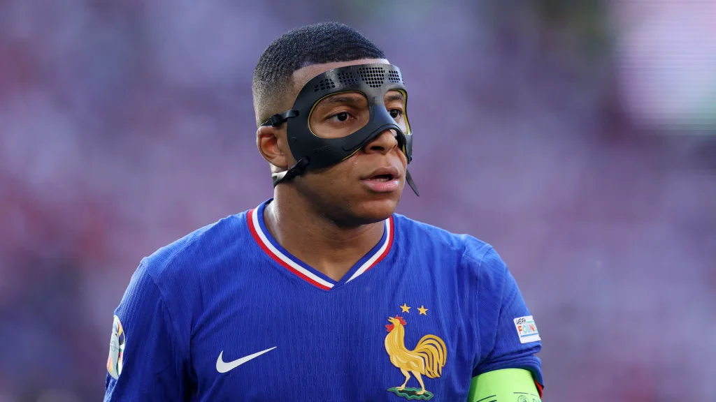 Mbappé, en el partido contra Polonia Mbappé, en el partido contra Polonia