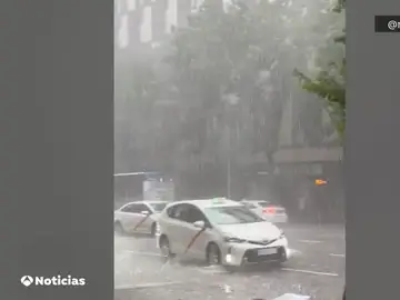 Imagen de la fuerte granizada en Madrid Imagen de la fuerte granizada en Madrid