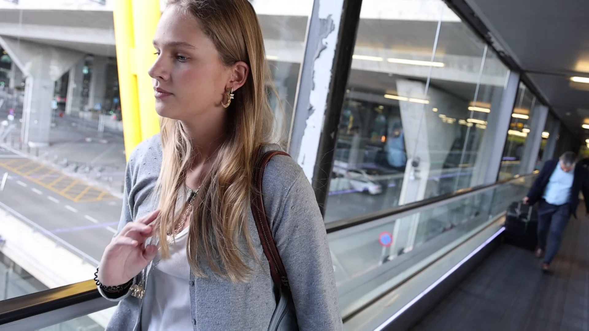 Irene Urdangarin, en el aeropuerto de Madrid