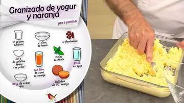 Ingredientes Granizado de yogur y naranja