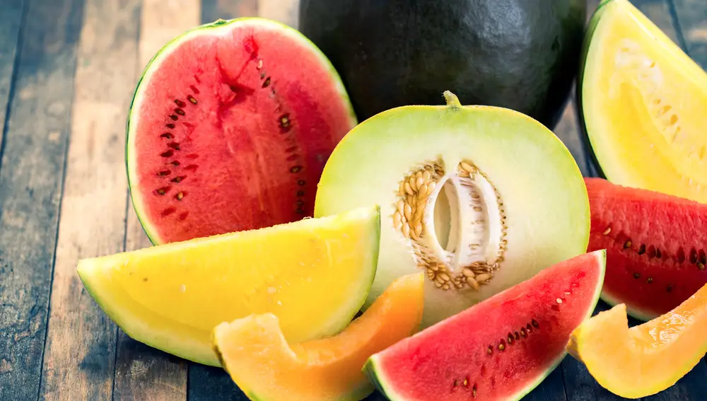 Diferentes frutas de verano