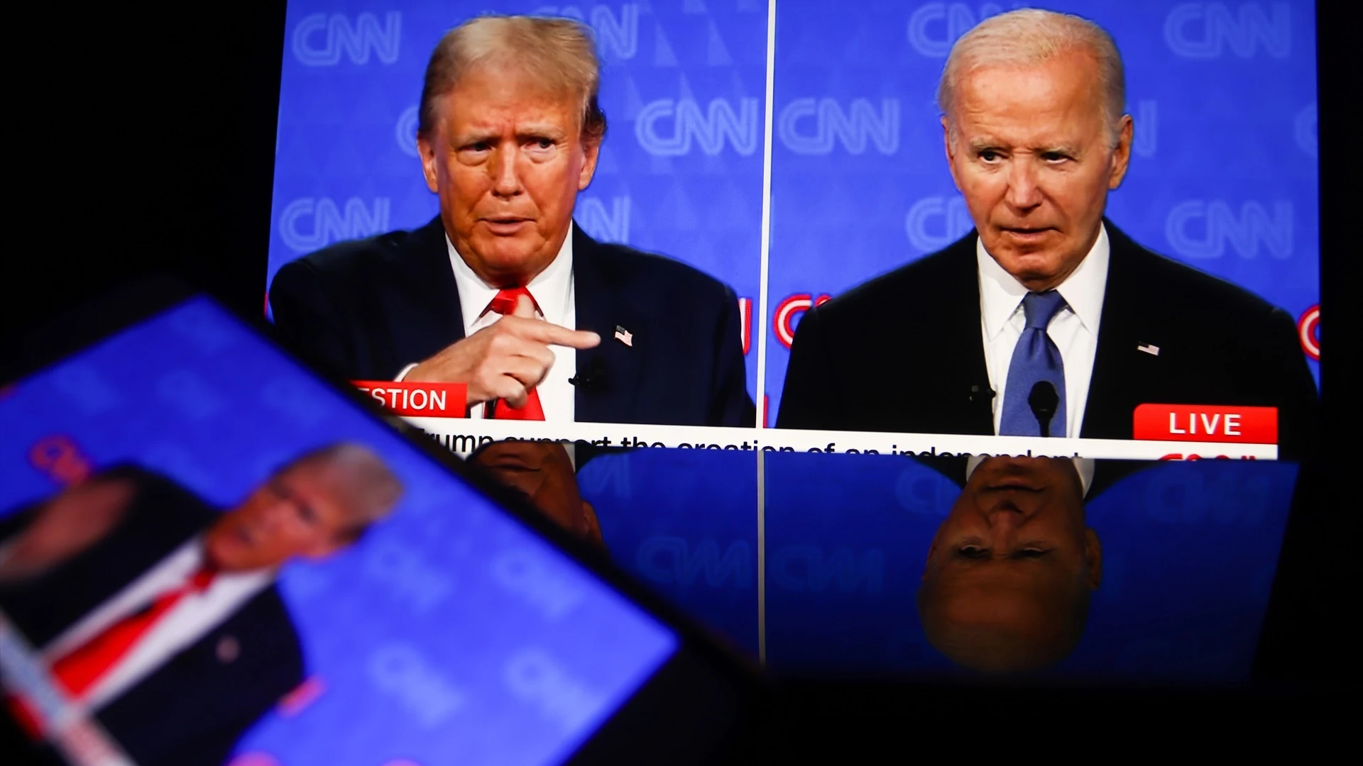 Debate electoral entre Joe Biden y Donald Trump