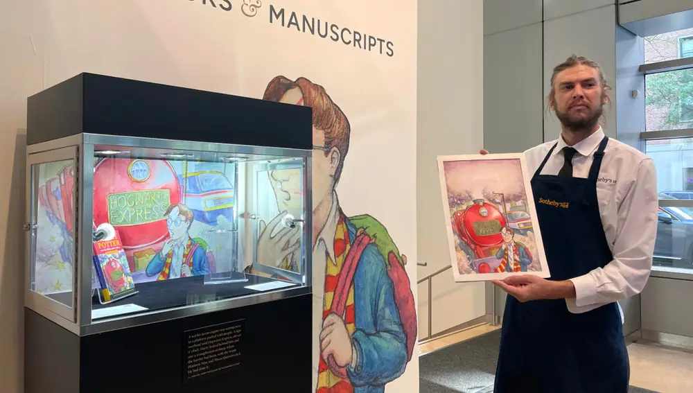 La primera portada original de Harry Potter en Sotheby's La primera portada original de Harry Potter en Sotheby's