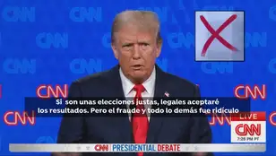 Donald Trump miente una treintena de veces durante el debate