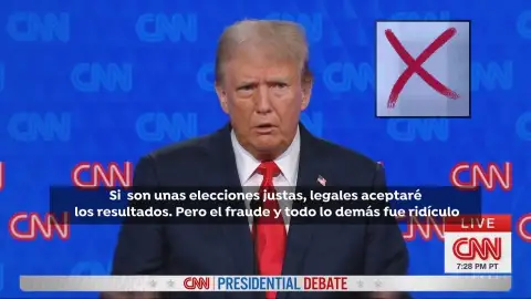 Donald Trump miente una treintena de veces durante el debate