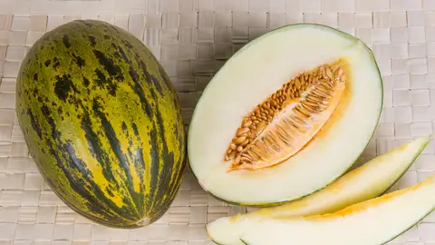 Un melón cortado Un melón cortado