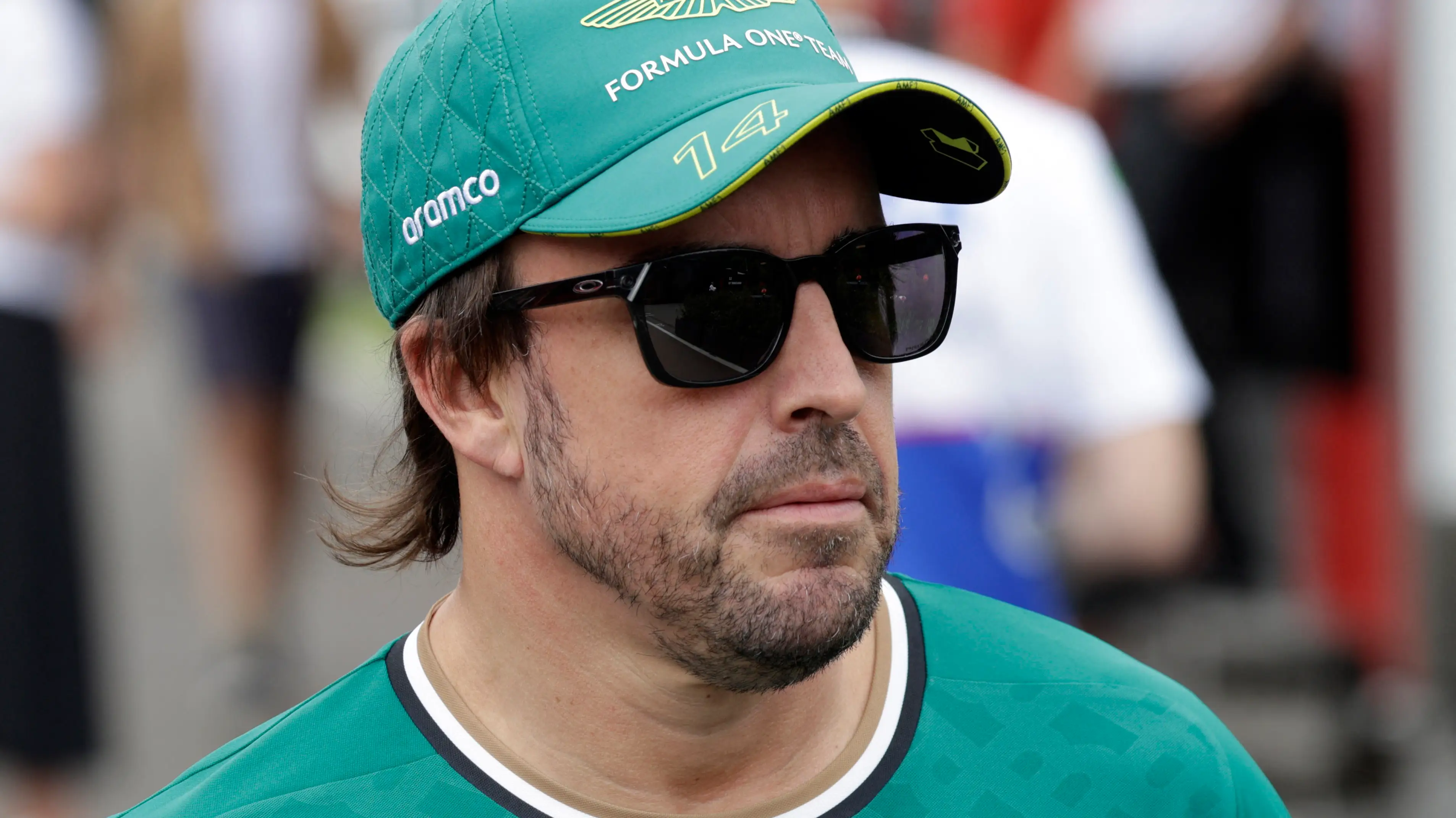 Fernando Alonso en el paddock de Austria Fernando Alonso en el paddock de Austria