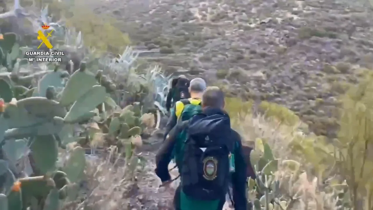 Un grupo de la Guardia Civil de Monta&ntilde;a busca al joven brit&aacute;nico desaparecido en Tenerife